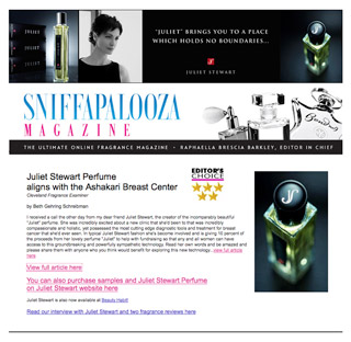  Sniffapalooza follows Ashakari Breast Center effort Screenshot graphic